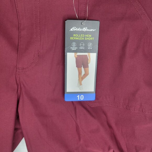 Eddie Bauer Women's Size 10 Rolled Hem Bermuda Short Red - Picture 5 of 7